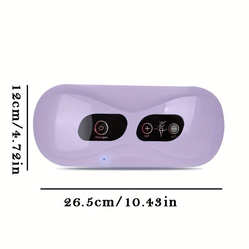 USB Rechargeable Abdominal Massager with Heat and Vibration for Home Use