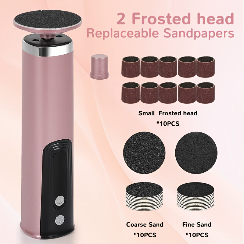 Rechargeable USB Foot Grinder with Adjustable Speeds Reversible Motion Pedicure Sanding Tool