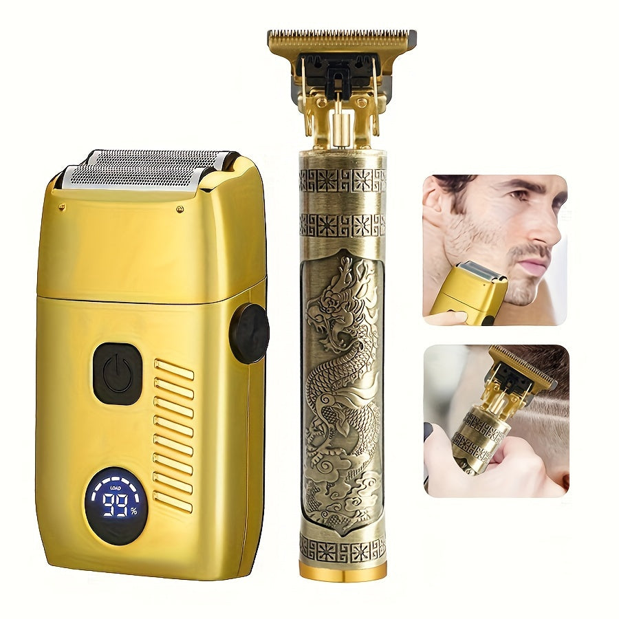 Electric Razor Shaver USB Rechargeable 600mAh Beard Trimmer Hair Clipper Set