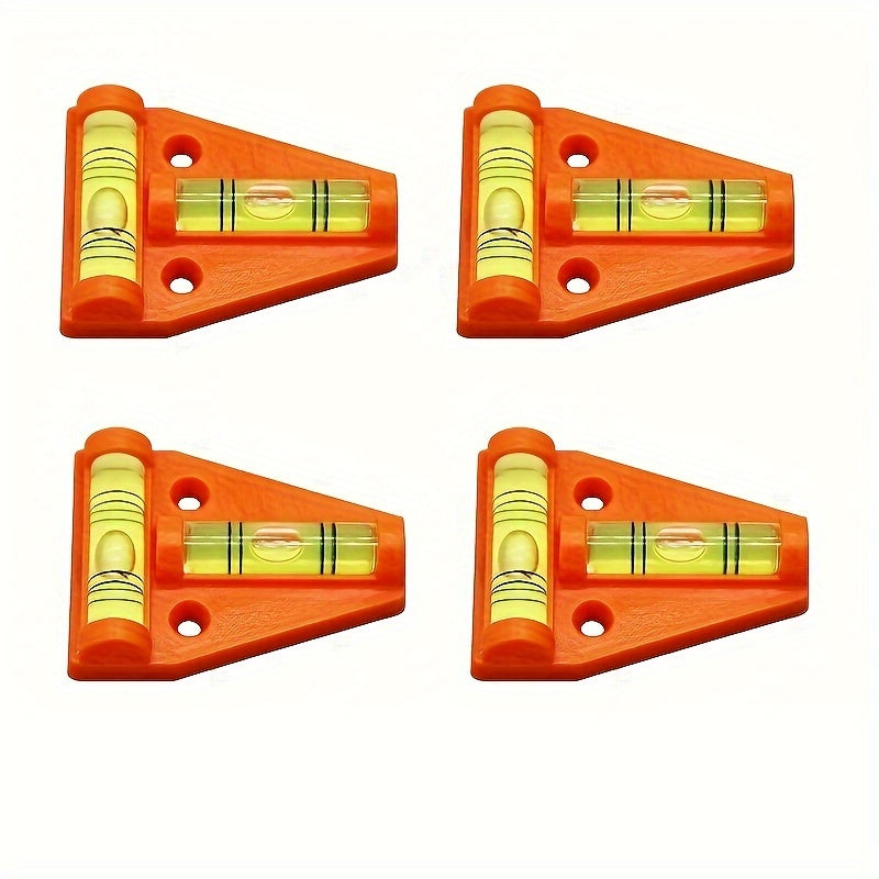 Juego de 4 niveles de burbuja impermeables para autocaravanas, comprobador cruzado, nivelador externo de expansión para camper y remolque