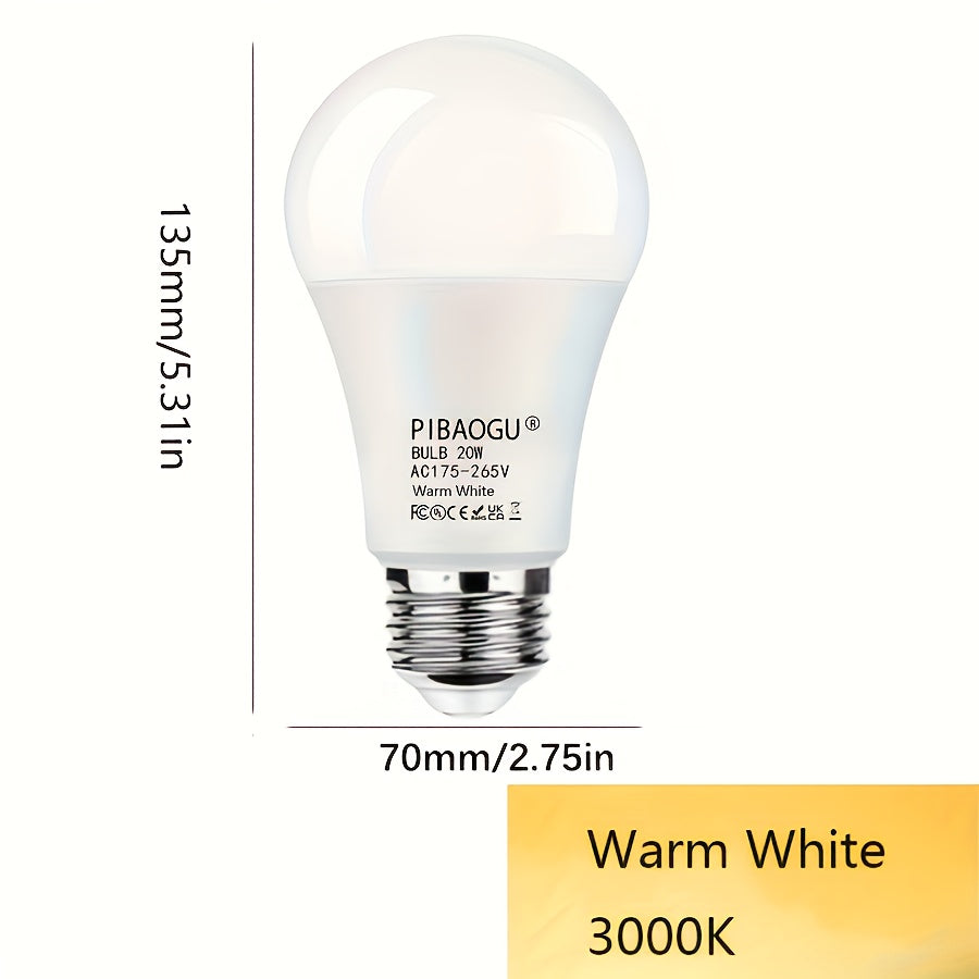 4 Pack 20W LED Light Bulbs 160W Equivalent E27 Base 2000LM Cold White Warm White Non-Dimmable
