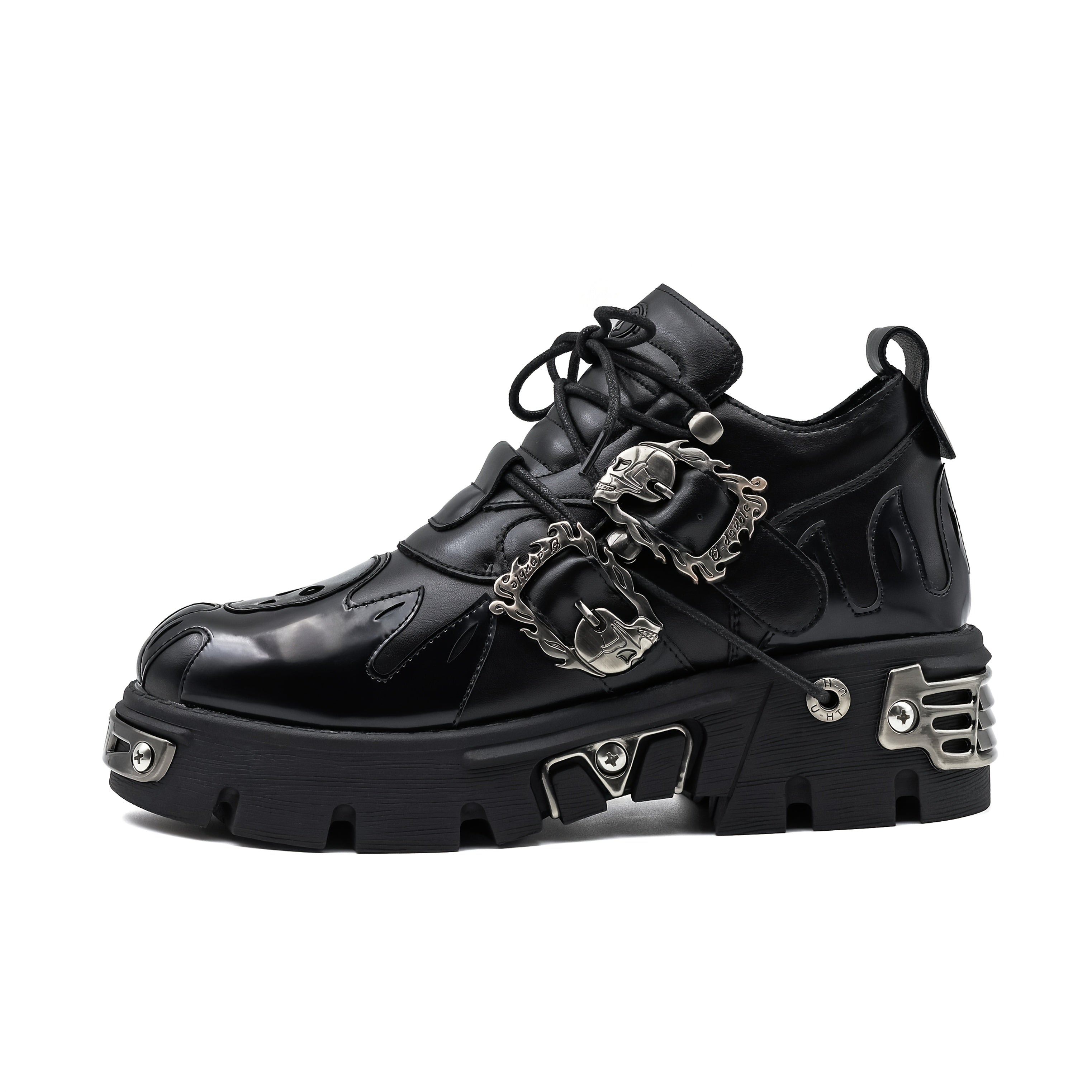 Women's Platform Ankle Boots Soft Sole Lace-Up Goth Punk Shoes