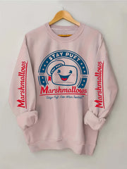 Sudadera de manga larga con cuello redondo y estampado gráfico para mujer talla grande, ropa de otoño e invierno