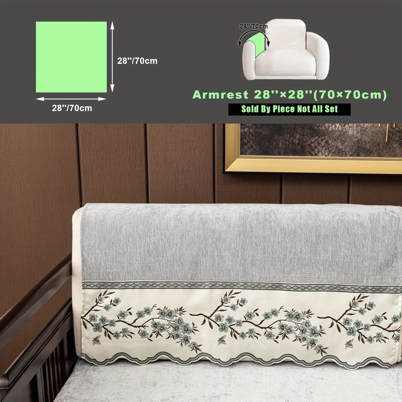 Чехол на диван с цветочным узором для всех сезонов с подушками и защитными чехлами для подушек для гостиной, спальни, офиса