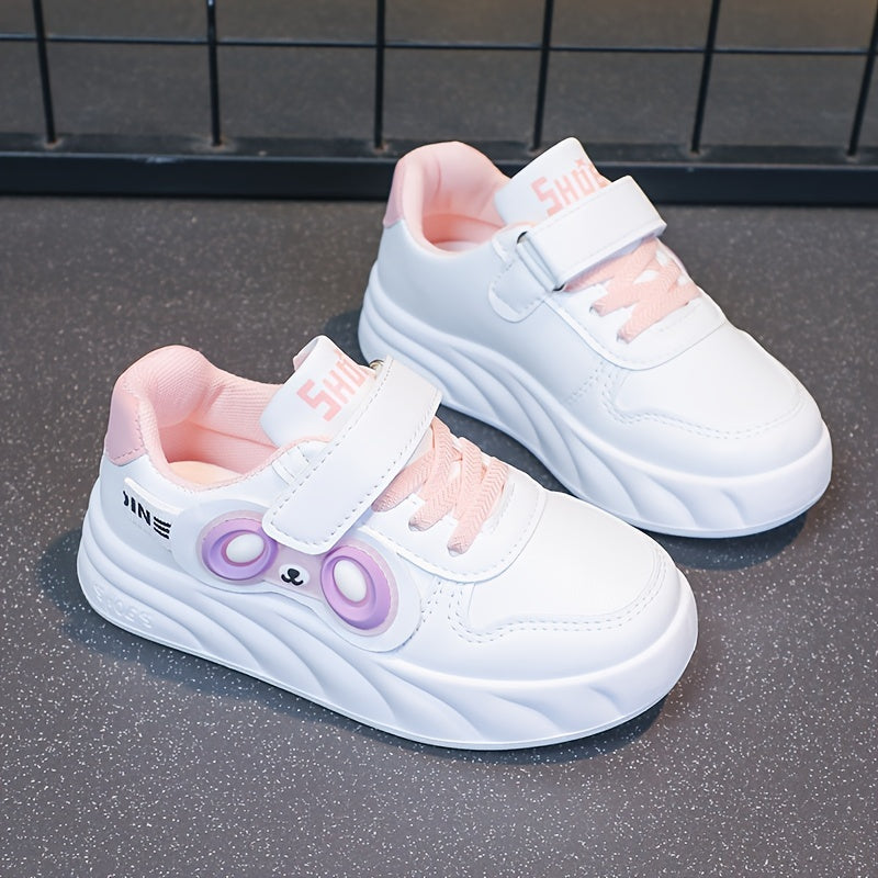 Детские кроссовки белые, розовые, черные, мультяшные, низкие, повседневные, всесезонные, прочные, для мальчиков и девочек
