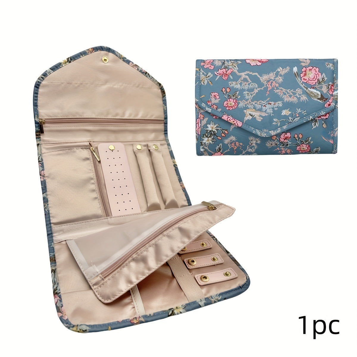 Женский органайзер для путешествий с украшениями, компактный чехол для колец, ожерелий, серег и браслетов