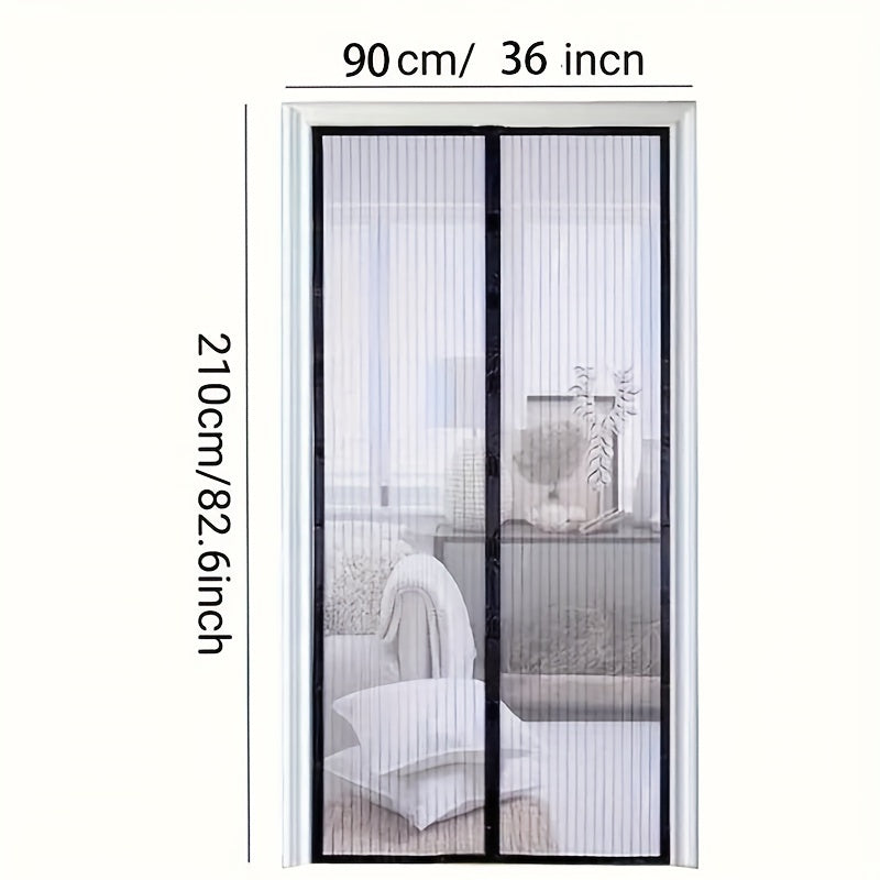 Magnetic Mesh Curtain for Insect and Mosquito Repellent Breathable Polyester for Bedroom Living Room Wardrobe