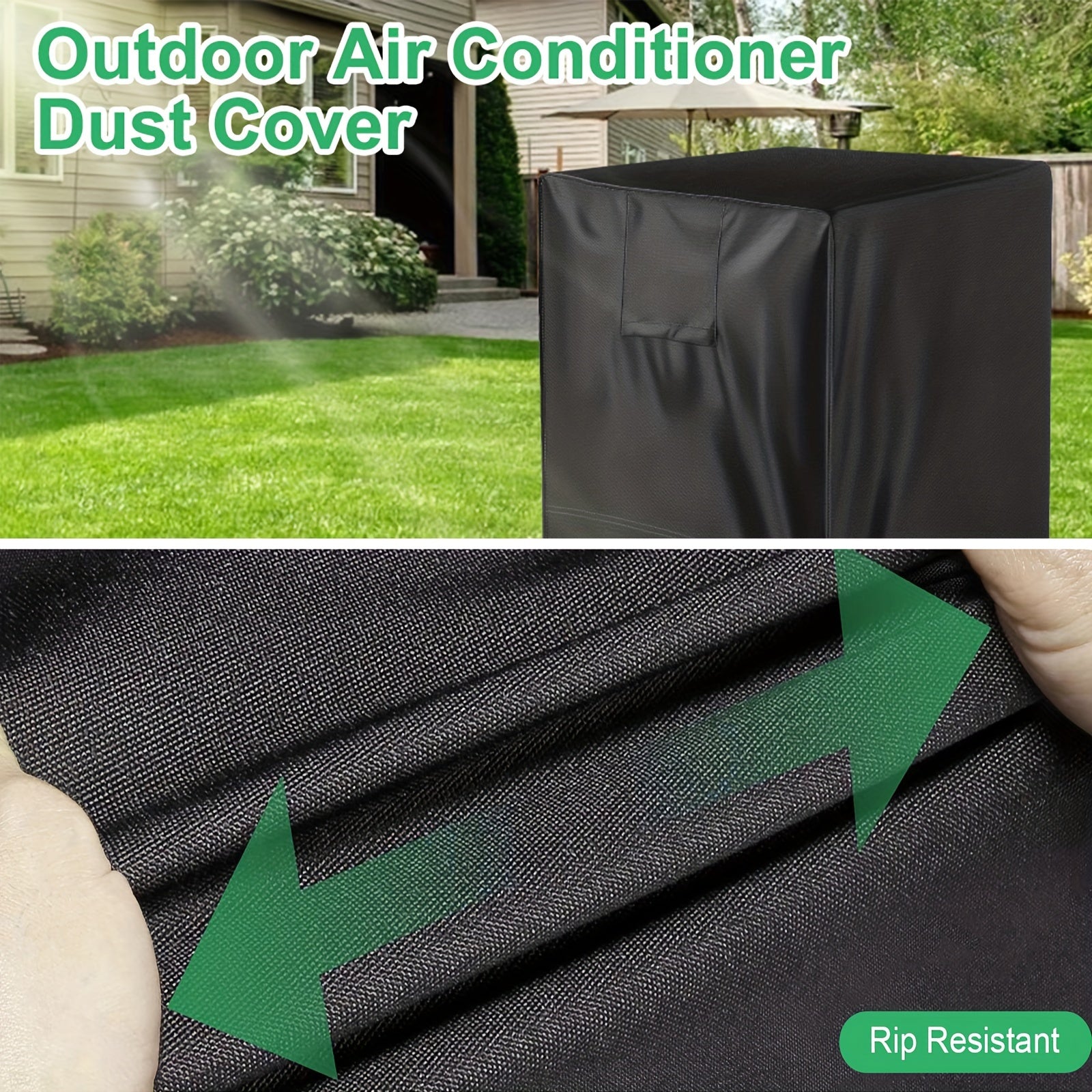 Outdoor Air Conditioner Cover Waterproof Oxford Fabric 60.96x60.96x73.66cm