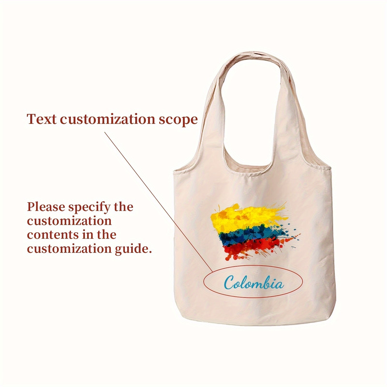 Canvas Hand Carry Bag with Personalized Double-Sided Printing for Daily Use