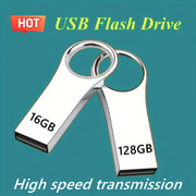 Metal USB Flash Drive 16GB 128GB External Storage Data Photo Video Music