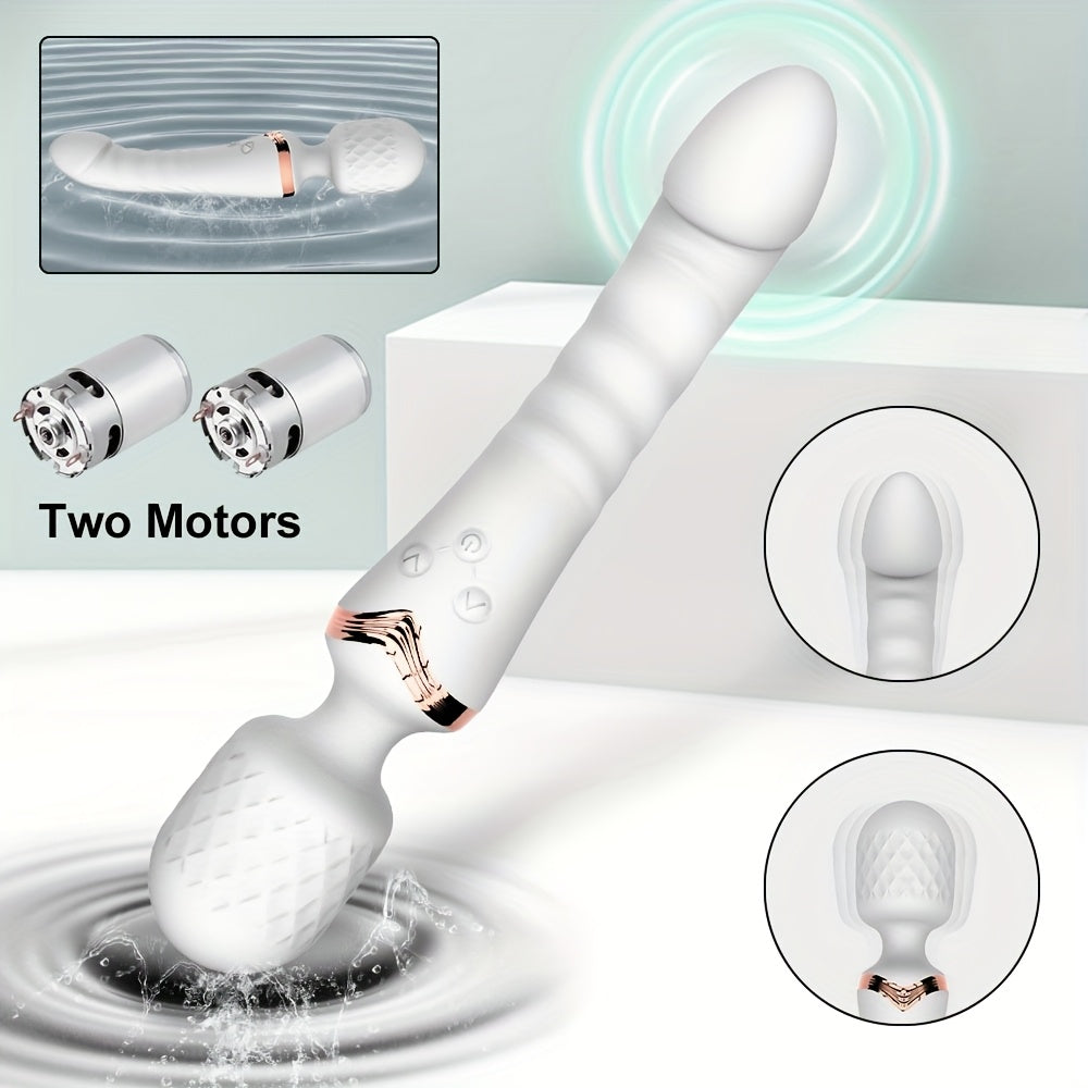 Women Silicone Dual Motor G-Spot Vibrator With Multiple Modes