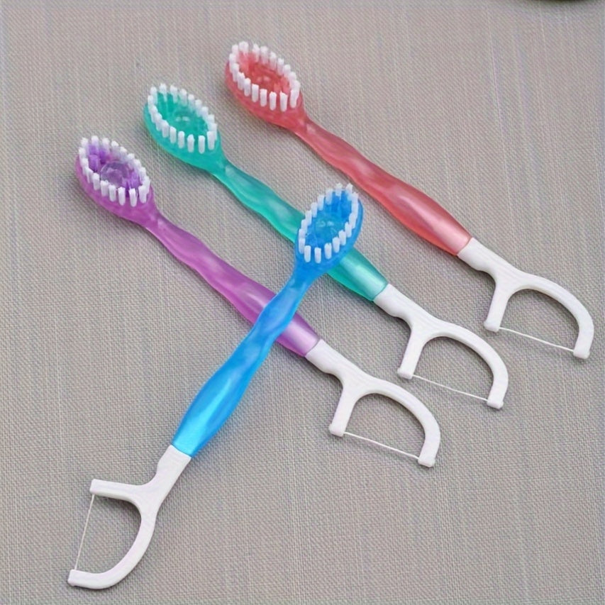 Disposable Mini Toothbrush Stick Pack With Toothpaste, Floss and Picks