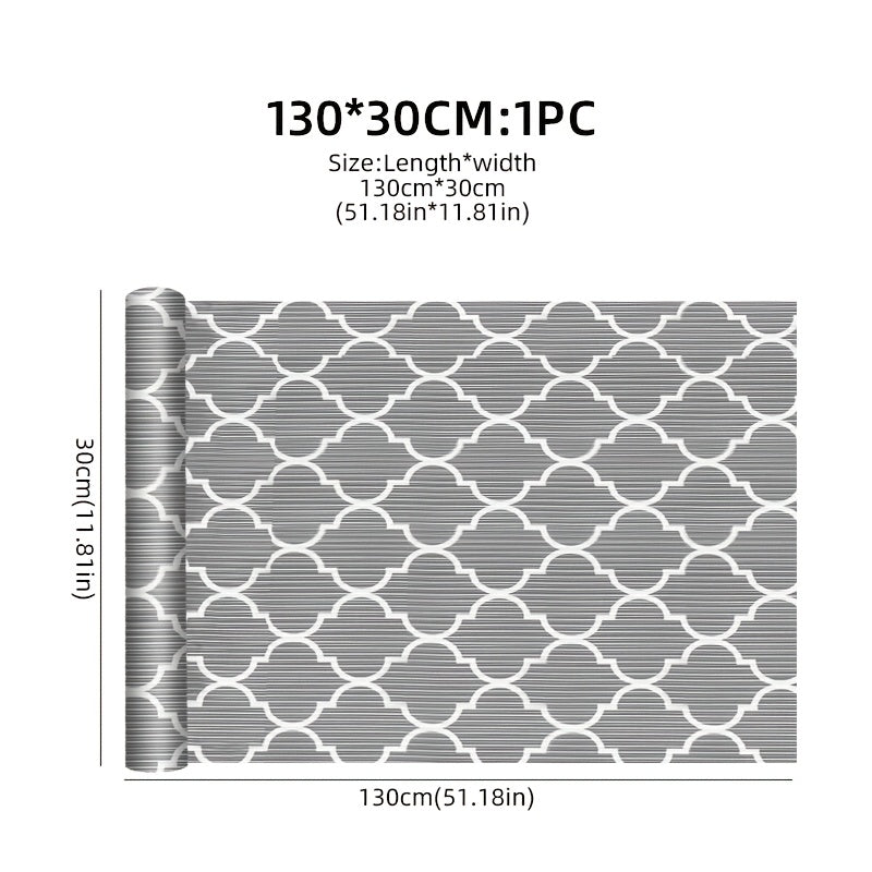 PEVA Shelf Liner Roll Non-Slip Stain-Resistant Reusable Cuttable Washable Drawer Mat for Kitchen Refrigerator Protection