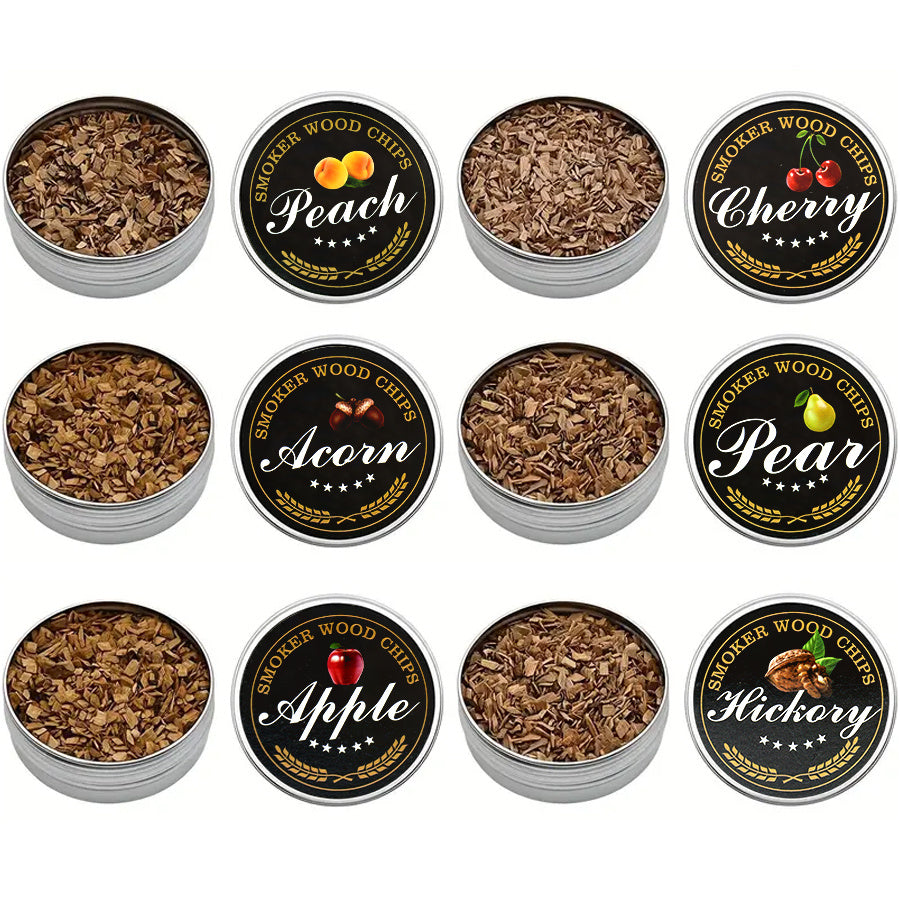 6 Flavors Smoked Wood Chips for Cocktails Whiskey Steak Refill