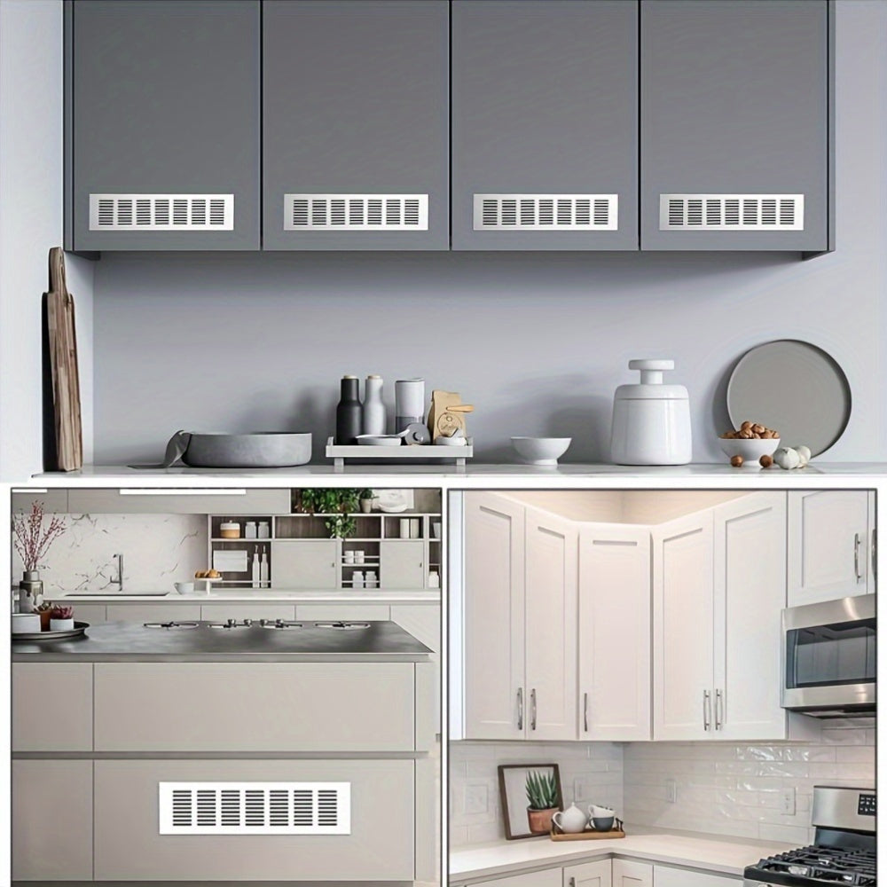 Aluminum Alloy Kitchen Ventilation Grills 300x80mm Pack of Two with Screws