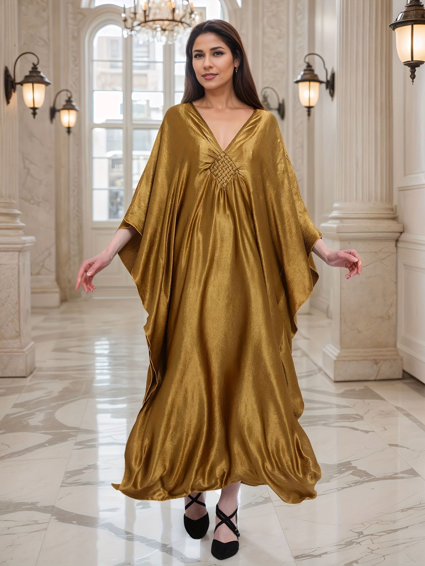 Plus o'lcham O'rta Sharq an'anaviy kiyimlari qoplamasi plyaj tunik dam olish ro'ba