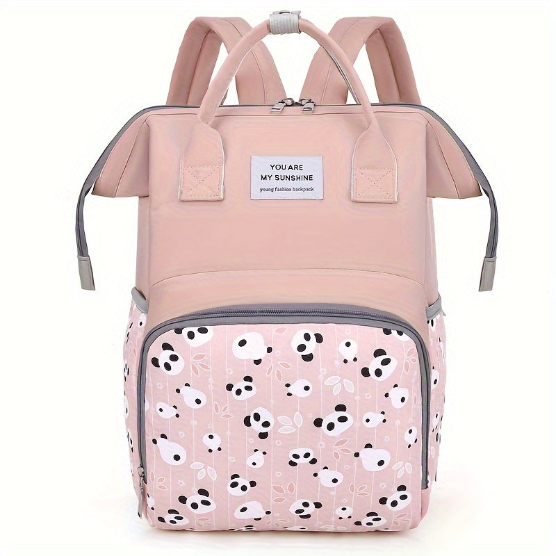 Stylish Mother Backpack for Young Mothers with Carriage Hook and Foreign Style Design