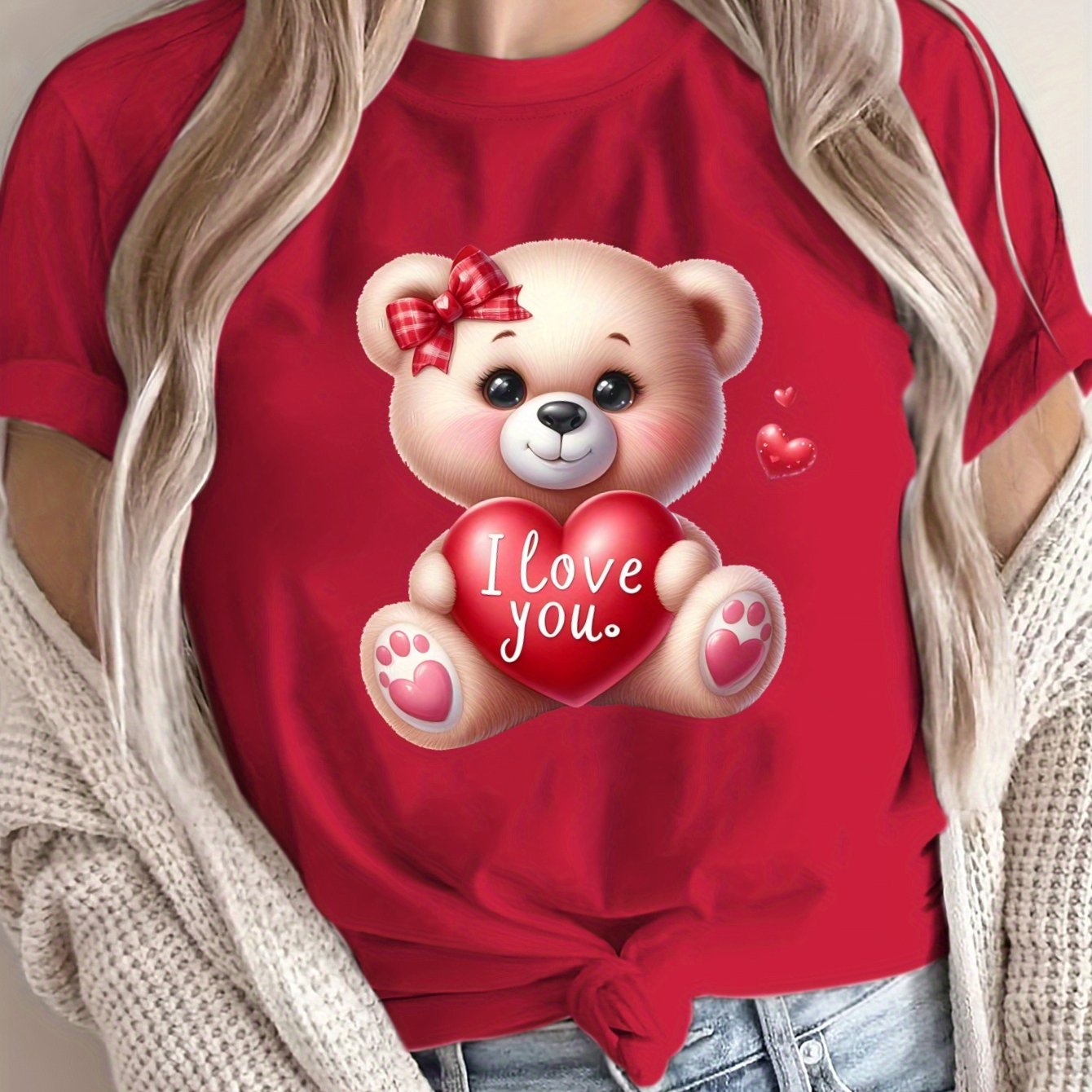 Women's Loose Large Size T-Shirt Spring Summer Casual Short Sleeve Breathable Fabric