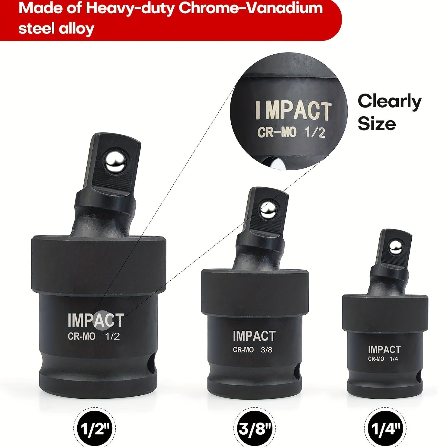 18pcs Drive Tool Accessories Set Universal Socket Adapters and Extensions