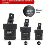 18pcs Drive Tool Accessories Set Universal Socket Adapters and Extensions