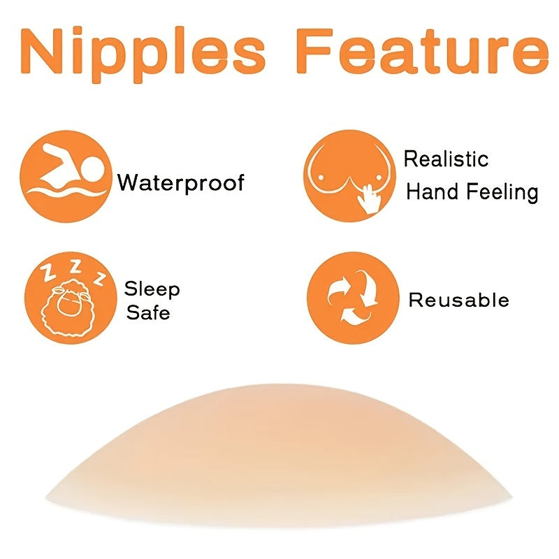 Silicone Nipple Covers for Women Wireless Bra Accessories Semi-Sheer
