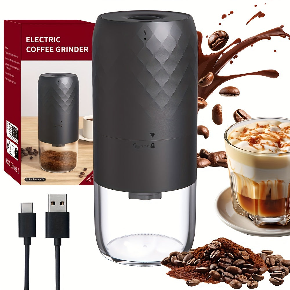 Wireless USB Rechargeable Electric Coffee Grinder Portable Adjustable Food Grade Plastic Cup