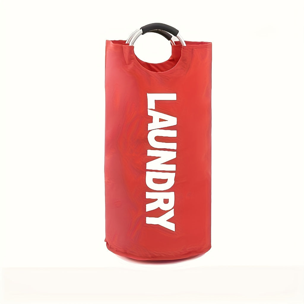 Qora suv o'tkazmaydigan kir yuvish savati 90L yig'iladigan mato qutisi, yostiqlangan tutqichlar bilan