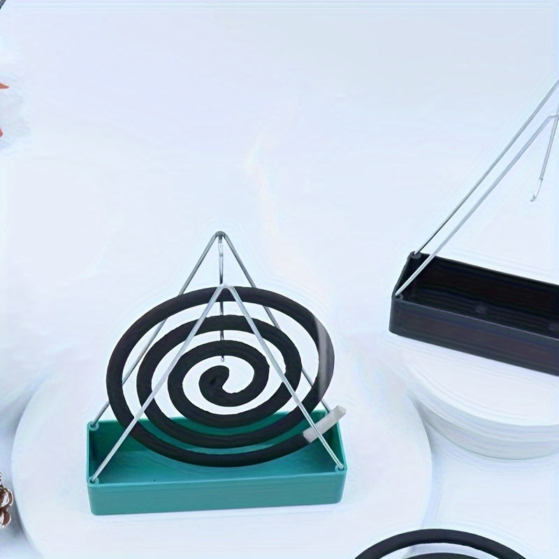 Modern Iron Incense Burner and Mosquito Coil Holder Set Durable Metal Easy Clean