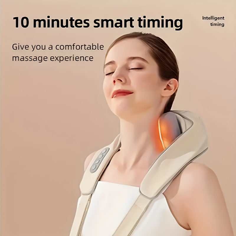 6D Deep Kneading Heating Massage Device for Neck Back Shoulders and Waist