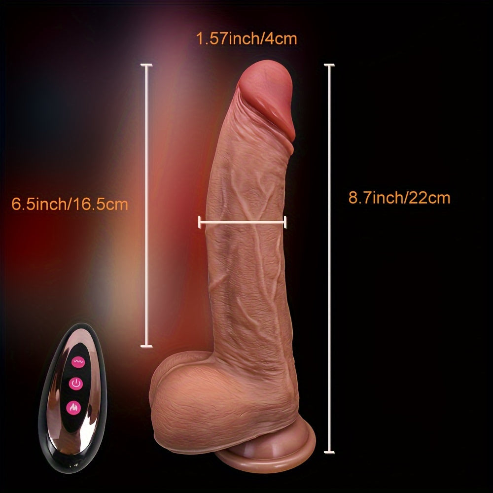 Women Silicone Retractable Dildo Vibrator with 10 Vibration Modes
