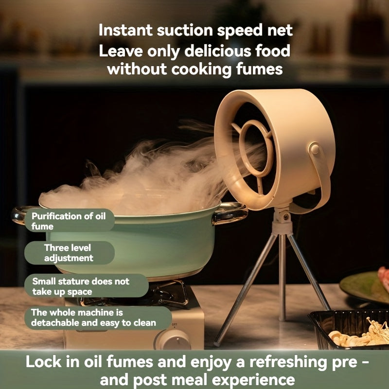 Stol usti range hood, portativ issiq qozonli barbekyu tutqich, USB quvvat bilan ta'minlangan va olib tashlanadigan qopqoq bilan, ideal sovg'a.