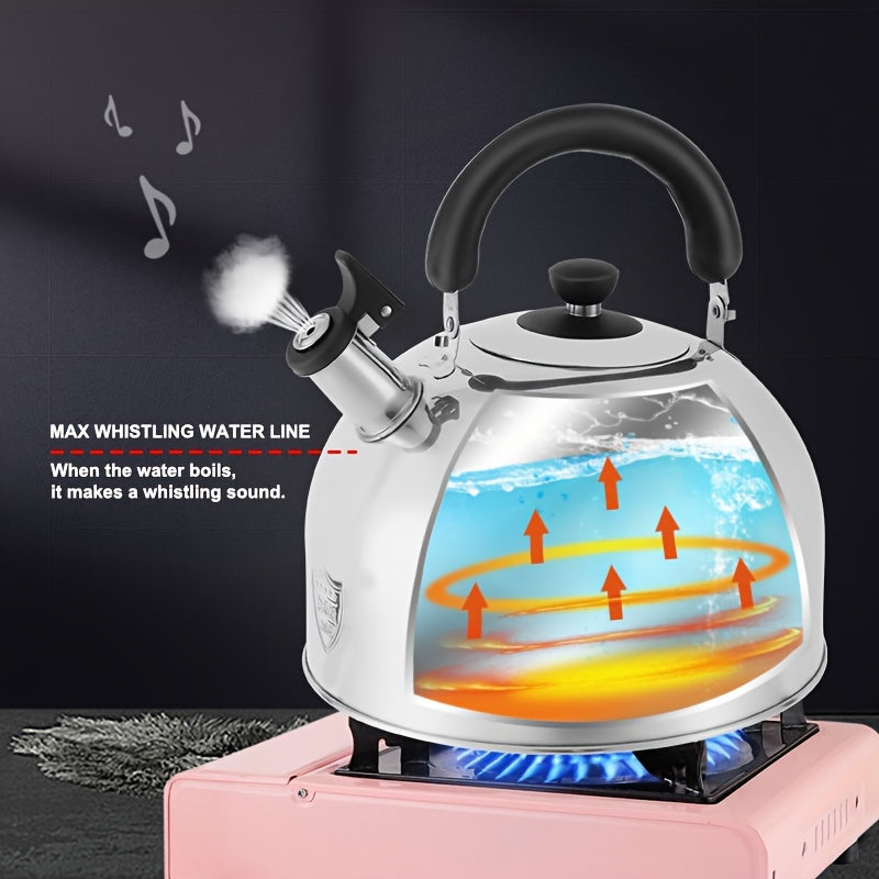Stainless Steel Whistling Kettle 6L Gas Stove Suitable for Boiling Water
