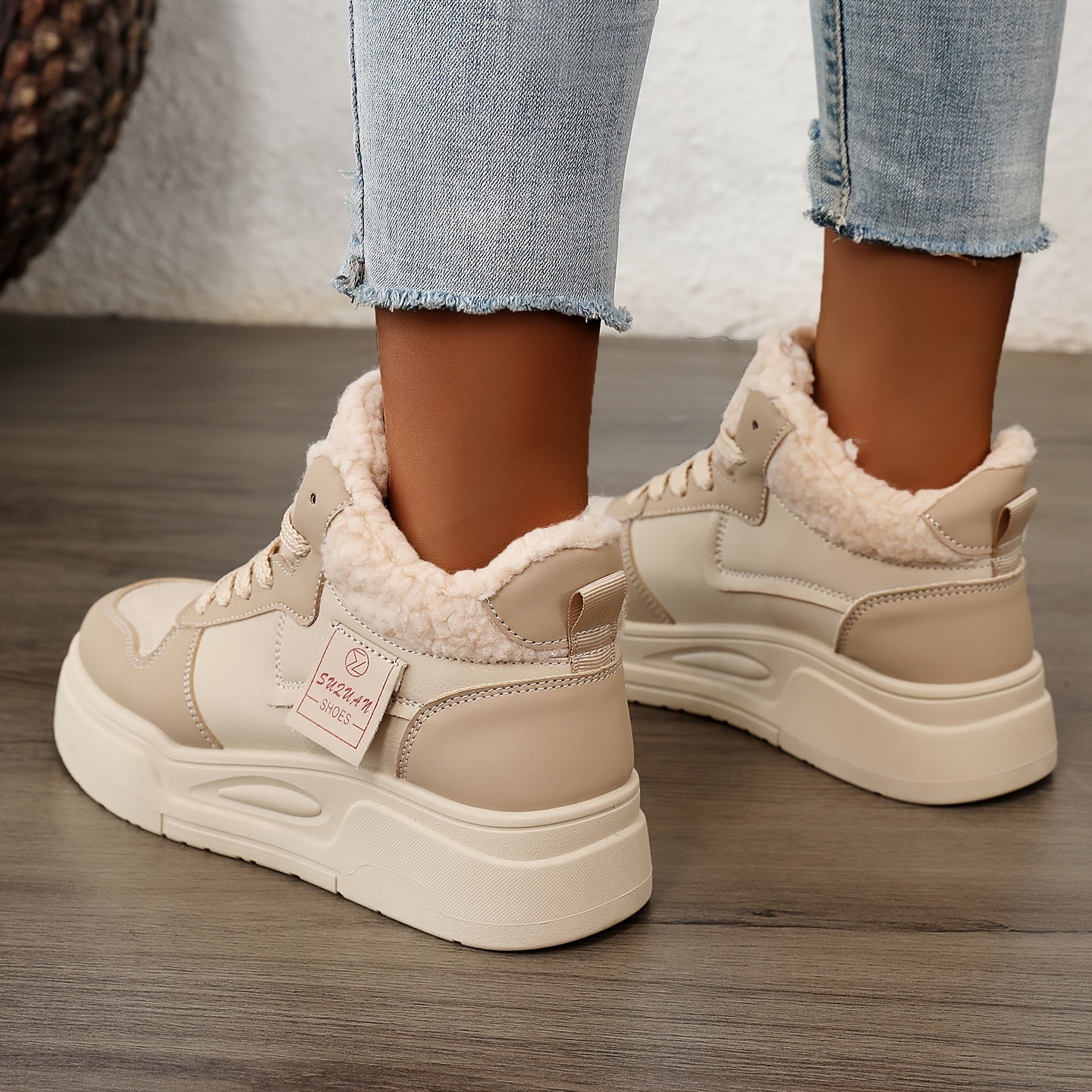 Women's Winter Plush Lined Ankle Boots Thickened Snow Boots