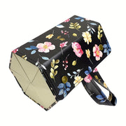 Travel Eyewear Organizer with 6 Slots Foldable Hanging Glasses Storage Box in Retro Floral Design