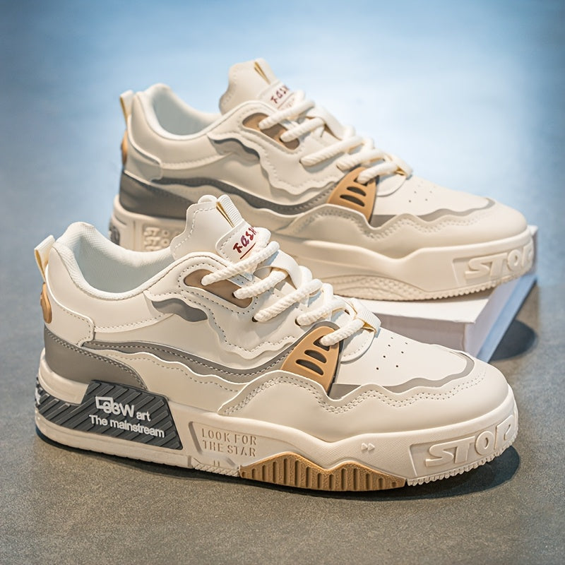 Men's Skateboard Sneakers Casual Low Top Lace-Up PVC Sole Comfortable All-Season