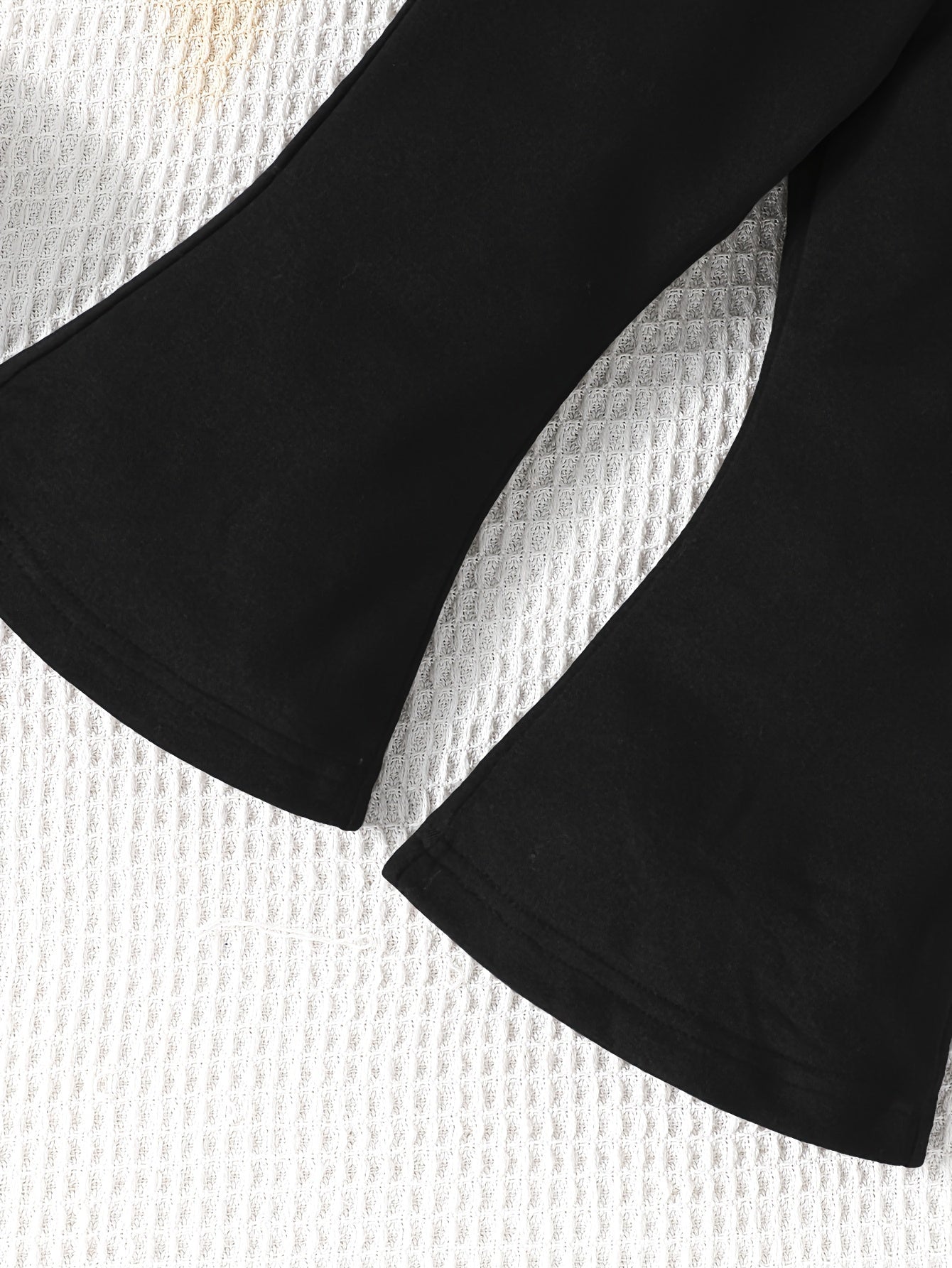 Girls Casual Outfit with Striped Top and Bell Pants for Spring and Fall