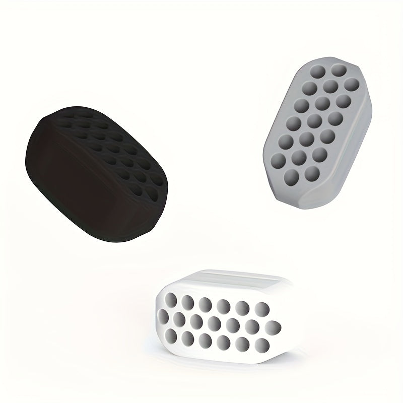 Masajeador moldeador de mandíbula de silicona sin carga para hombres, reductora de doble mentón, tonificación facial, negro, blanco, gris