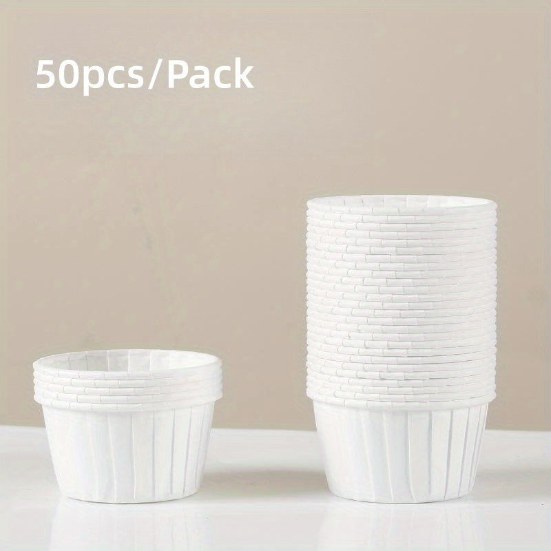 50 tazas de papel desechables para muffins resistentes al calor para cupcakes y muffins
