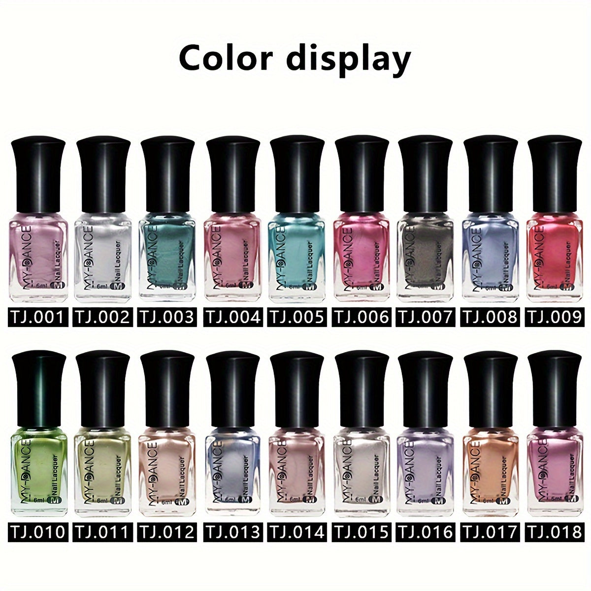 Women Golden Titanium Nail Polish Multi-Color High Gloss Quick-Dry