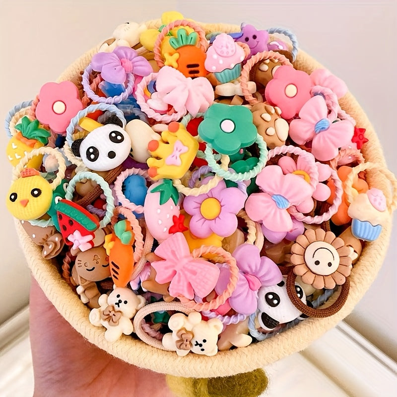 20 заколок для волос в форме фруктов с милыми мультяшными дизайнами, прочные и долговечные аксессуары для девочек.