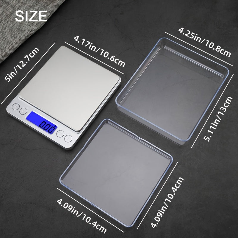 Digital Kitchen Scale 0.01g Accuracy Stainless Steel Food Weighing Scale