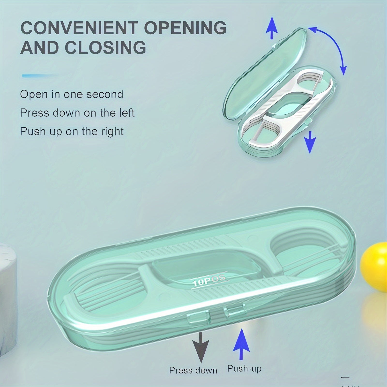 Double-Headed Dental Flosses with Toothpick Tips Pack of 10 Pink or White