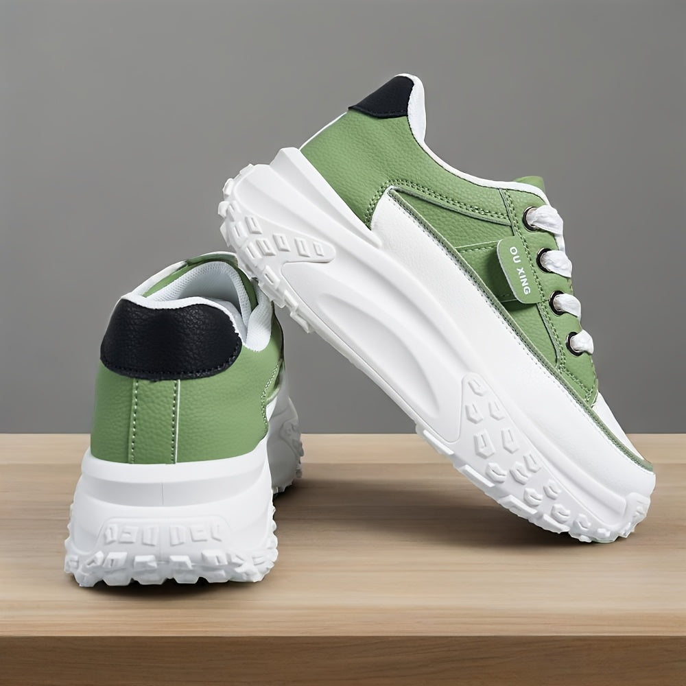 Women's Breathable Mesh Mid-Top Sneakers White Pink Cushioned Casual Shoes