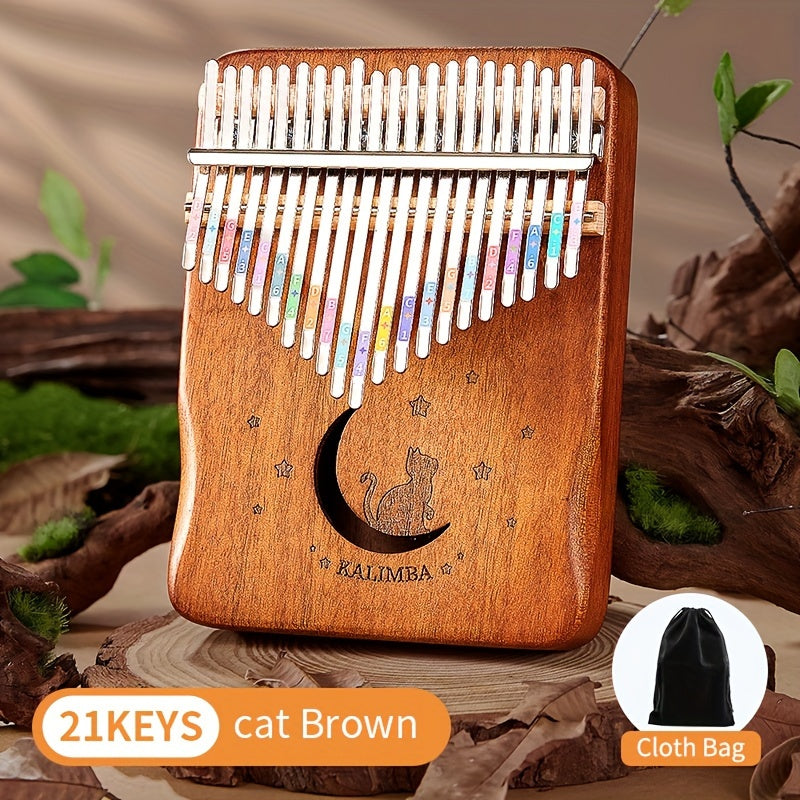 Boshlovchilar uchun 21 kalitli kalimba barmoq pianino to'plami, ko'p rangli musiqa asbobi