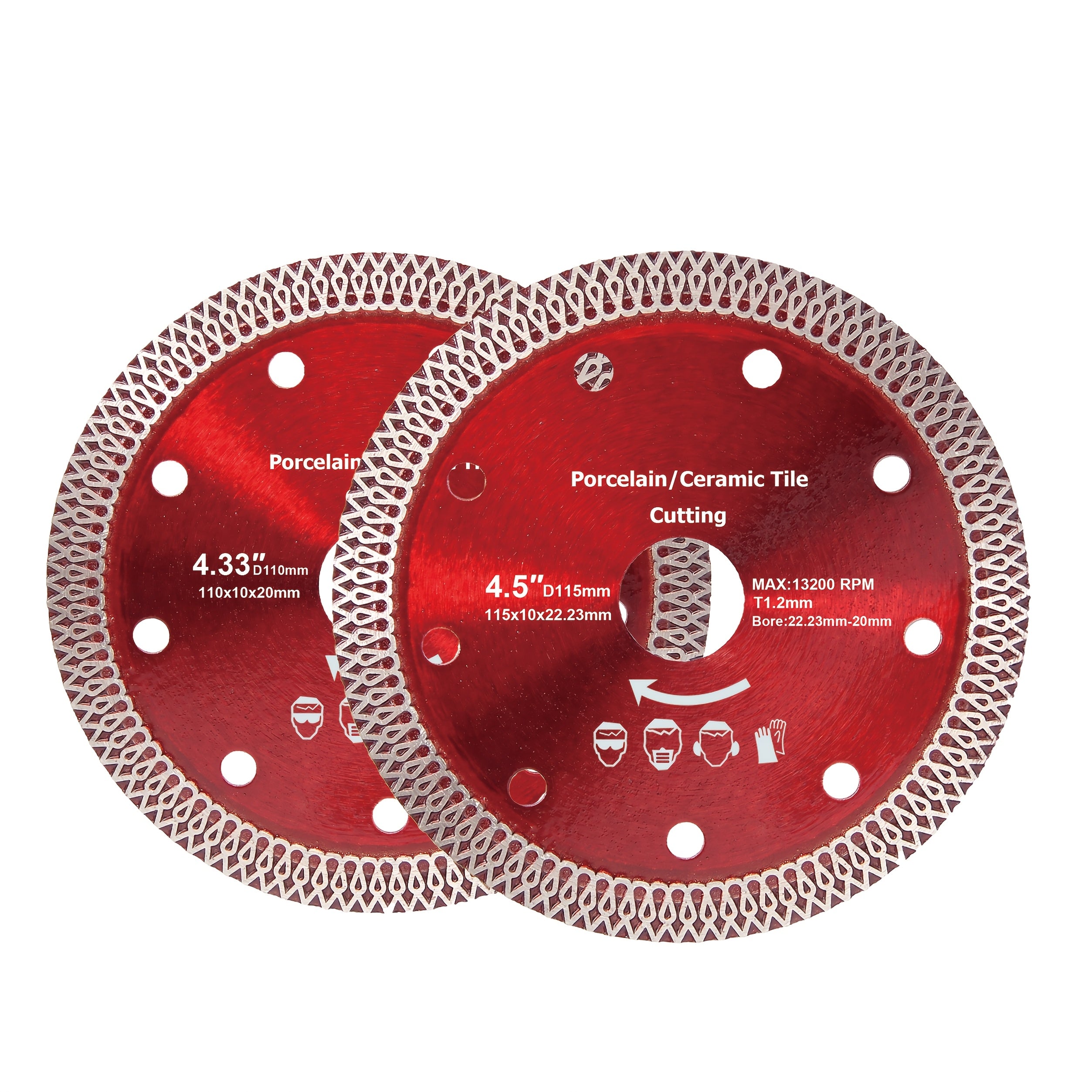 11.43cm Diamond Ceramic Saw Blade for Porcelain Tile Granite Brick Concrete Cutting