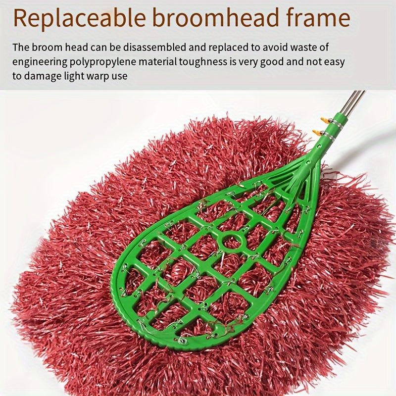 Professional sanitariya tozalash uskunalari: Katta bog', hovli, yo'l va ko'chalarni tozalash uchun qattiq pol yuzalari uchun mo'ljallangan ochiq og'ir vaznli qo'l cho'tkasi.