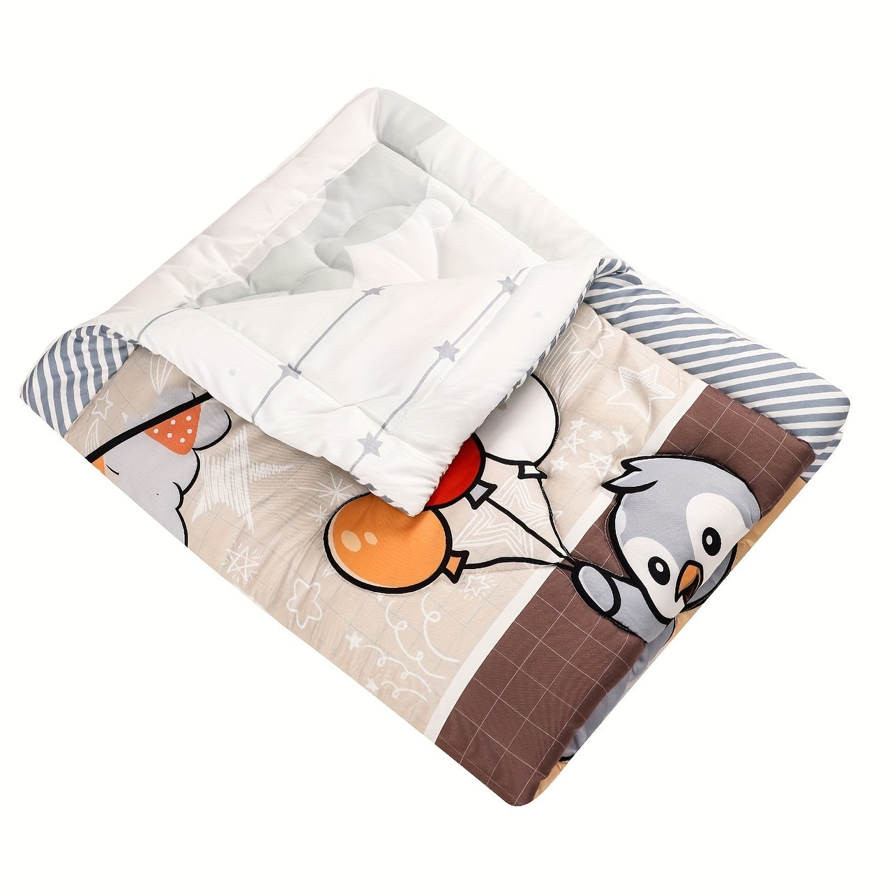 Baby Toddler Blanket All-Season Soft Quilt Elephant Penguin Design 83x107cm