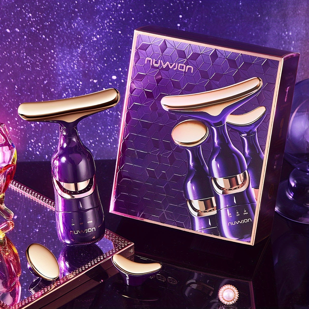 Yuz va ko'zlar uchun yuqori chastotali tebranishlarga ega yangi universal massaj mashinasi, terini parvarish qilish mahsulotlari bilan ishlatish uchun mo'ljallangan, ayollar uchun ideal sovg'a.