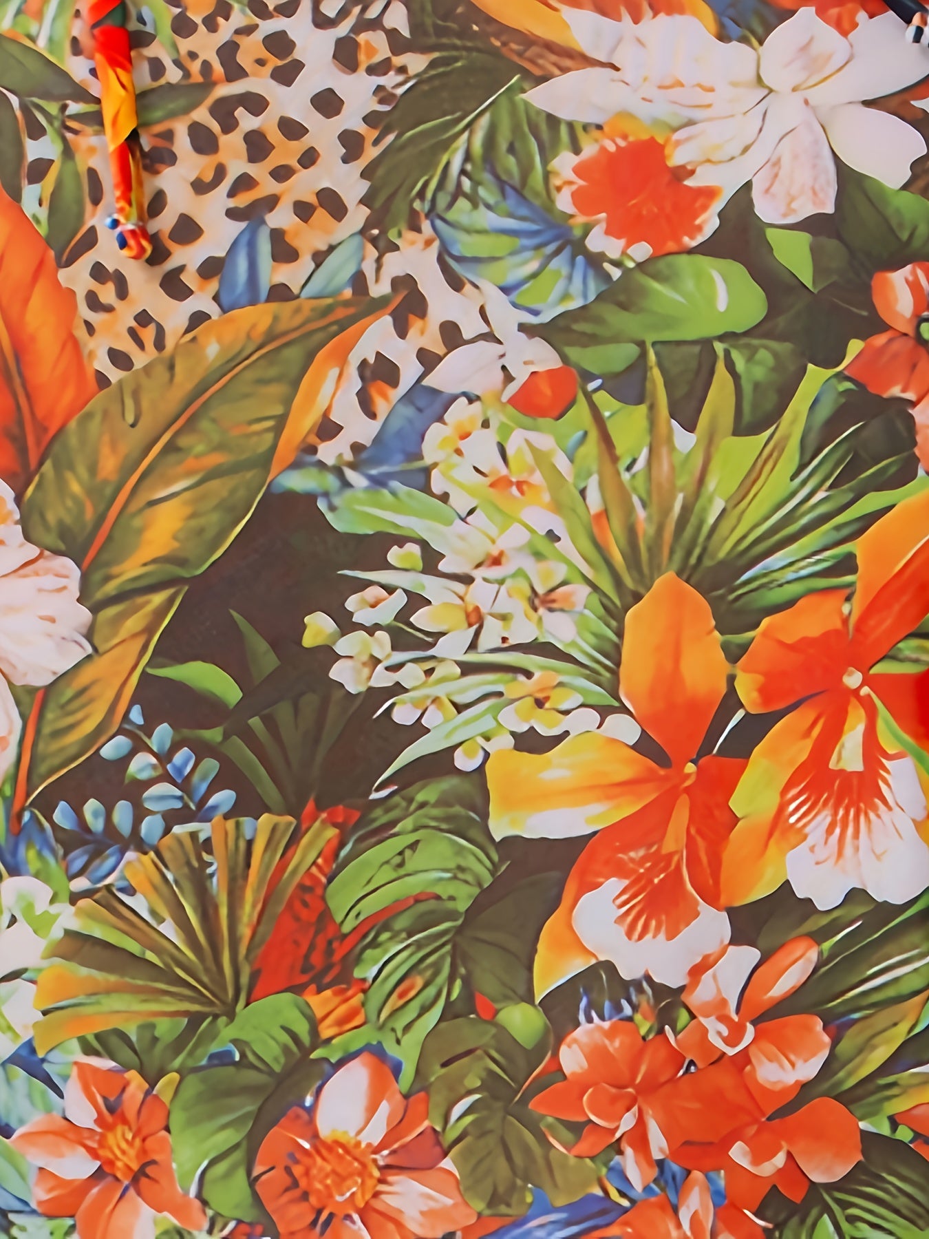 2024 Floral Printed Four-Piece Sand Swimwear High Stretch Polyester