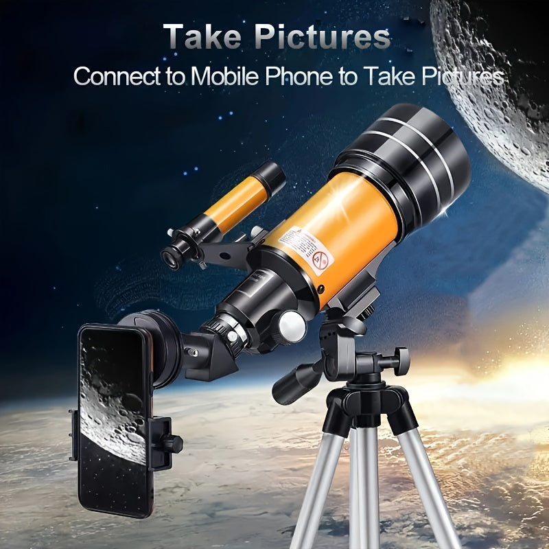 75x Zoom Professional Teleskop bilan Tripod va Smartfon Adapteri bilan Yulduzlarni kuzatish va Fotografiya uchun